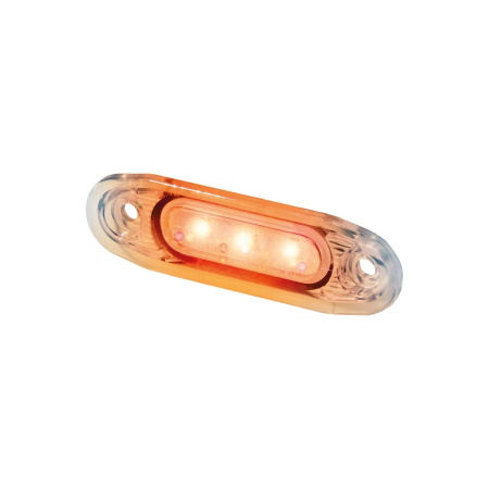 SLD LED-ÄÄRIVALO KELT., KIRKAS LASI, 3-LED. 12/24V, 5M JOHTO. 