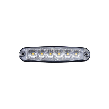 SLD CRUISE LIGHT TASOVILKKU, ORANSSI 6-LED, KIRKAS LINSSI, 9-30V DC, (131X31X6,6MM)