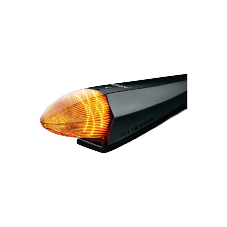 IZELED BLACK BULLET TORPEDO ÄÄRIVALO ORANS/VALK+VAROITUSVALO, MUSTA KUORI, SAVULINSSI, 10-32V IP69K