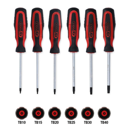 ERGOTORQUEPLUS SCREWDRIVER SET TORX, 6 PCS TAMPERPROOF