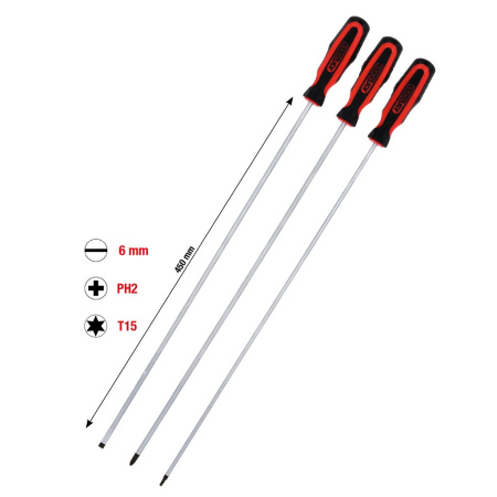 ERGOTORQUEPLUS RUUVIMEISSELISARJA ERIKOISPITKÄ, TORX, TALTTA- JA RISTIPÄÄ, 3-OS, 