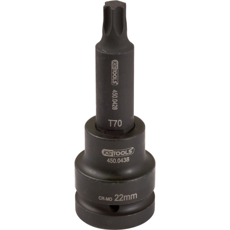 KS TOOLS 3/4" VOIMAKÄRKIHYLSY TORX T70, ESIM. SC JARRULEVYLLE 
