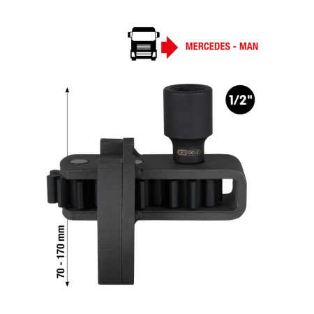 KS TOOLS 1/2" MOOTTORINPYÖRITYSTYÖKALU, MERCEDES / MAN H=100MM