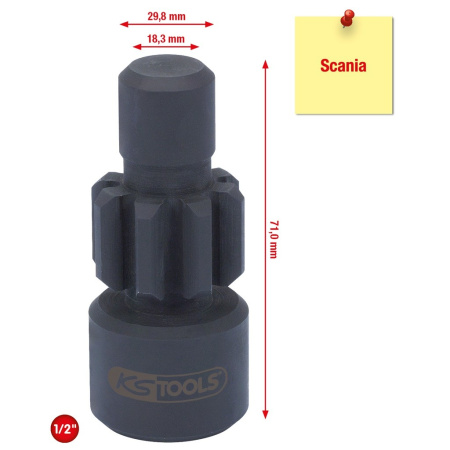 KS TOOLS 1/2" MOOTTORINPYÖRITYSTYÖKALU, SCANIA