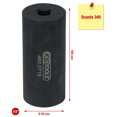KS TOOLS 1/2" SUUTINHYLSY 38MM, SCANIA 340