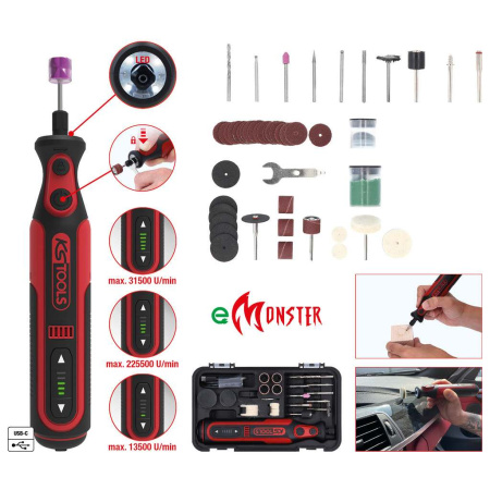 KS TOOLS EMONSTER AKKU-MONITOIMITYÖKALUSARJA 50-OS.