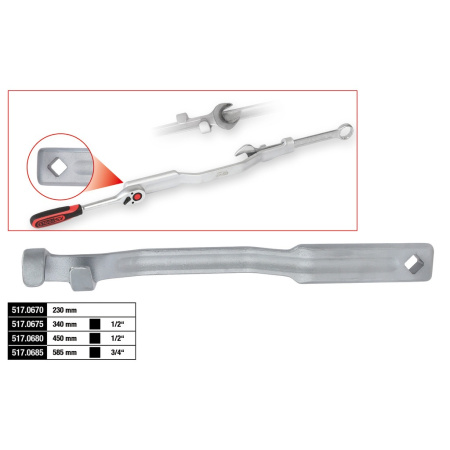 KS TOOLS 3/4"  LENKKIAVAIMEN JATKOVARSI, 580 MM