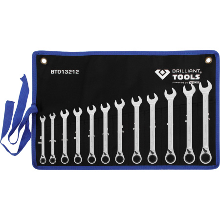 BRILLIANT TOOLS RÄIKKÄLENKKIAVAINSARJA, SUUNNANVAIHTO, 8-19MM, 12-OS