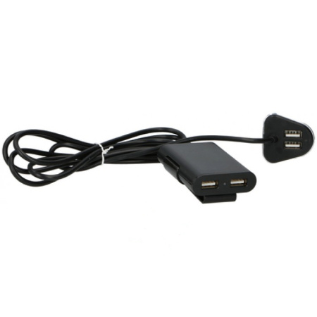 ALLRIDE JOHDOLLINEN AUTOLATURISOVITIN 2+2 USB-PAIKALLA, 12-24V 4,8A