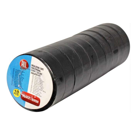 ALLRIDE ERISTYS/SÄHKÖTEIPPI 10KPL MUSTA PVC 18MMX10M