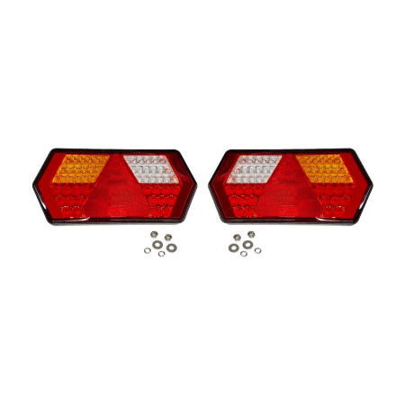 LED-TAKAVALOPARI PV 12-24V 330X155X37MM, KIINNITYSVÄLI 152MM (M8) 5 TOIMINTOA
