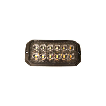LED-TASOVILKKU 12W 10-30V ECE R10/R65 CLASS II 125,5X17X59,5MM IP69K