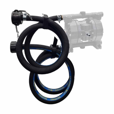 LETKU- JA LIITINSARJA KALVOPUMPULLE 3/4", S60X6 IBC - 2" NOKKAVIPULIITIN/KAMLOCK, 2M LETKUT ÖLJYNSIIRTOON