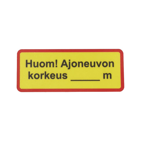 AJONEUVON KORKEUS TARRA 40X100MM, ESIM TUULILASIIN, KORKEUS MERKITTÄVISSÄ