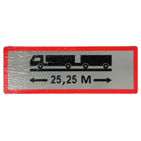 VAROITUSKILPI 25,25M HEIJASTAVA 565X200X2MM