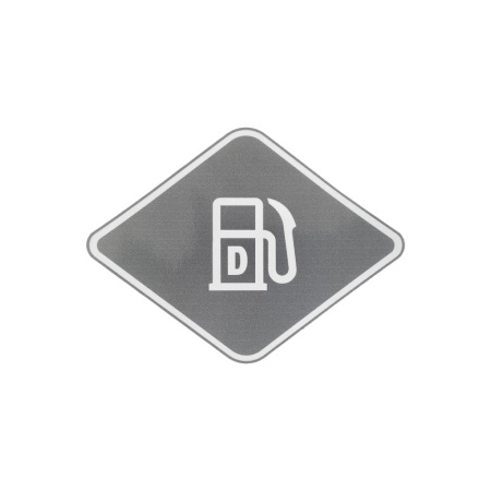 KÄYTTÖVOIMATARRA, DIESEL, ISO 17840, 210X297MM, AJONEUVON KATOLLE KIINNITETTÄVÄ