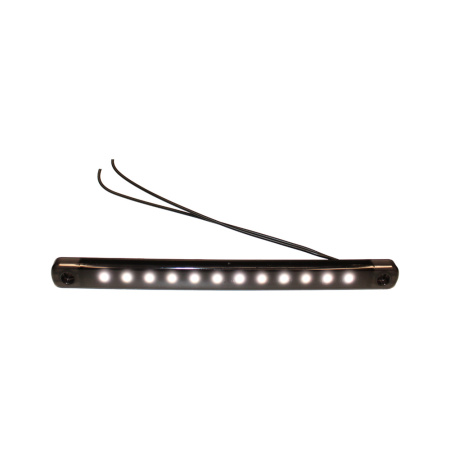 LED-ÄÄRIVALO SLIM"BLACK" VALKOINEN 238X21X10,4MM, RUUVIVÄLI 213,4MM