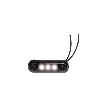 LED-ÄÄRIVALO SLIM"BLACK" 3-LED VALKOINEN 84X24X10,4MM, RUUVIVÄLI 61MM