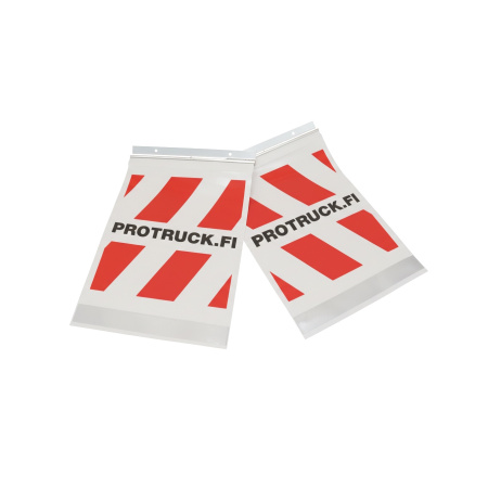 PROTRUCK PERÄLAUDAN VAROITUSLIPPUPARI SIS. ALUMIINIKISKOT, 225X330MM