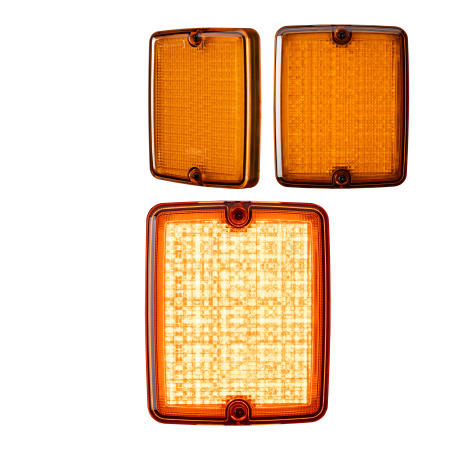 LEDSON BREEZE X2 RETRO LED-TAKAVALO ORANS. LINSSI VILKKU 10-48V 110X133X29MM ECE R148